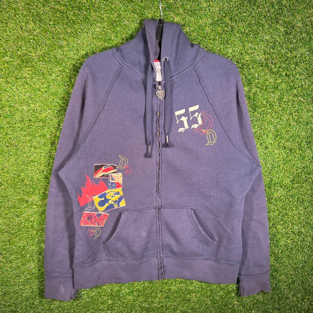 Disney Parks Disneyland 55 Navy Blue Full Zip Hoodie Mens XL Mickey Mouse